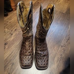 Reyme Square Toe Alligator Western Cowboy Boots